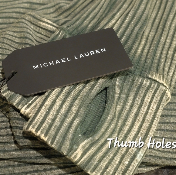 MICHAEL LAUREN long sleeve Shirt Medium in Destressed Military 🪖 Green NWT - Picture 4 of 8